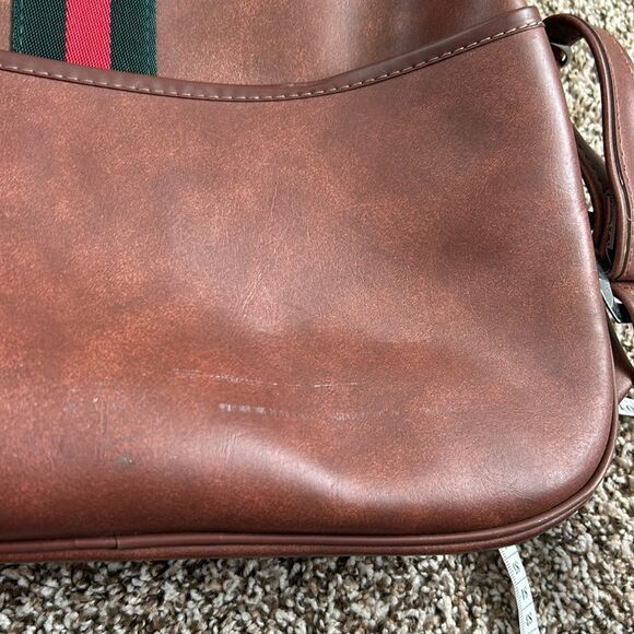 Vintage Interpur Designer Collection Brown Zipper Tote Shoulder Travel Bag - Picture 12 of 16